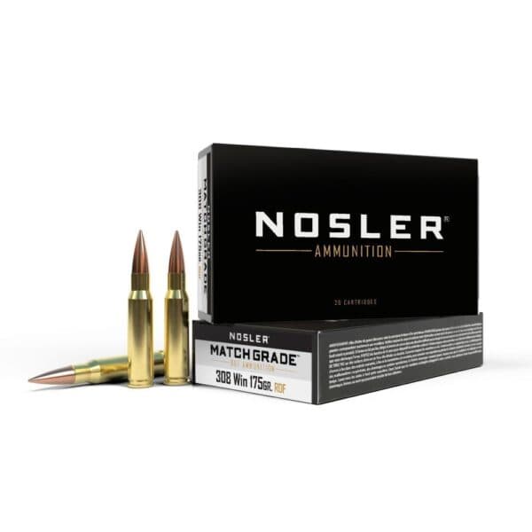 Nosler RDF Match Grade Rifle Ammunition .308 Win 175 gr HPBT 20/ct