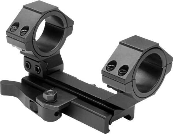 NcStar AR-15 Integral Rings & Base Cantilever Scope Mount QR Weaver Style / Rear Ring 30mm & 1" Inserts