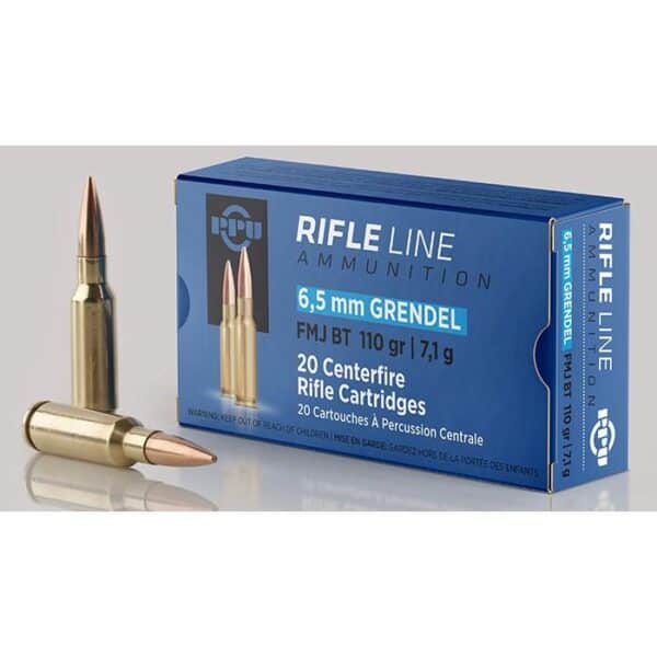 PPU Rifle Ammunition 6.5 Grendel FMJ 110gr 2756 fps 20/ct