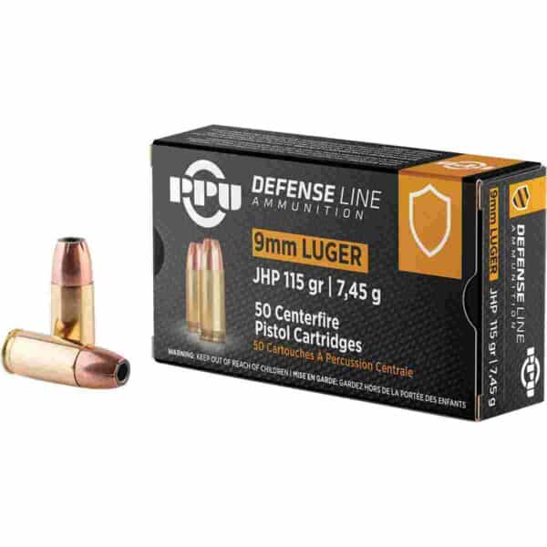 PRIVI 9mm Luger JHP 115GR 50Rds Ammo