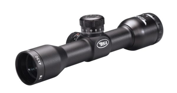 BSA Tactical Weapon Rifle Scope - 4x30mm Mil-Dot 23-10.4' 4" Matte