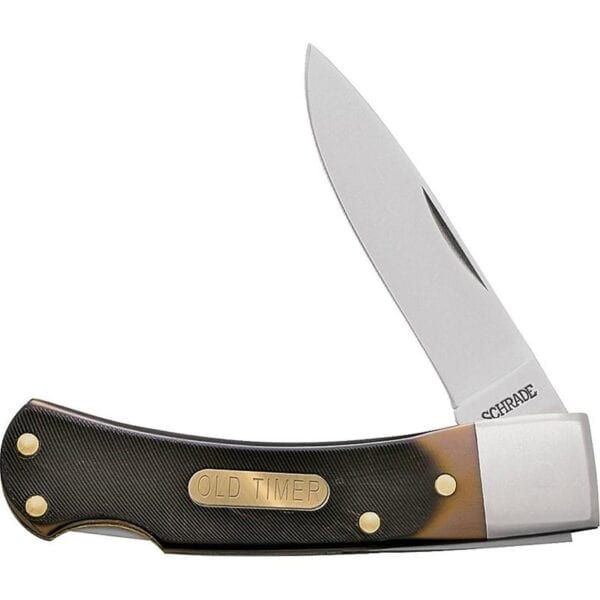 Old Timer Bearhead Folding Knife 3" Blade Black