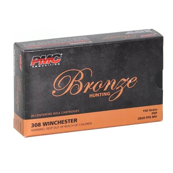 PMC Bronze Rifle Ammuntion .308 Win 150gr PSP 2820 fps 20/ct