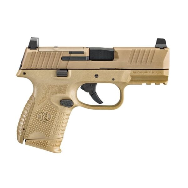 FN 509 Compact MRD Handgun 9mm Luger 12rd & 15rd Magazines (2) 3.7" Barrel FDE NMS