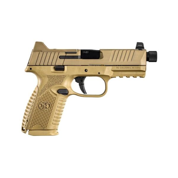 FN 509 Midsize Tactical Handgun 9mm Luger 15rd & 24rd Magazines (2) 4.5" Threaded Barrel FDE NMS