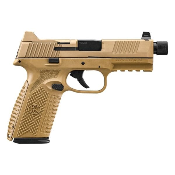 FN 510 Tactical Handgun 10mm 15rd & 22rd Magazines (2) 4.71" Threaded Barrel FDE NMS Night Sights