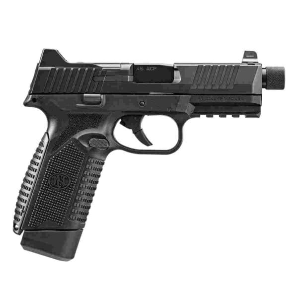 FN 545 Tactical Handgun 45 ACP 15rd & 18rd Magazines (2) 4.71" Threaded Barrel Black NMS Night Sights