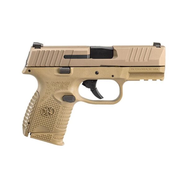 FN 509 Compact Handgun 9mm Luger 12rd (1) 15rd (1) 24rd (3) Magazines 3.7" Barrel FDE NMS