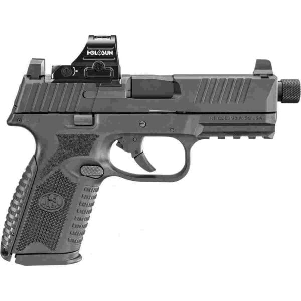 FN 509 Tactical Handgun 9mm Luger 15rd (1) & 24rd (1) Magazines 4.5" Threaded Barrel Black with Holosun Red Dot