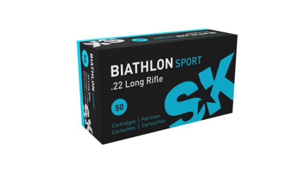 SK Biathlon Sport Rimfire Ammunition .22 LR 40 gr LRN 1106 fps 50/ct