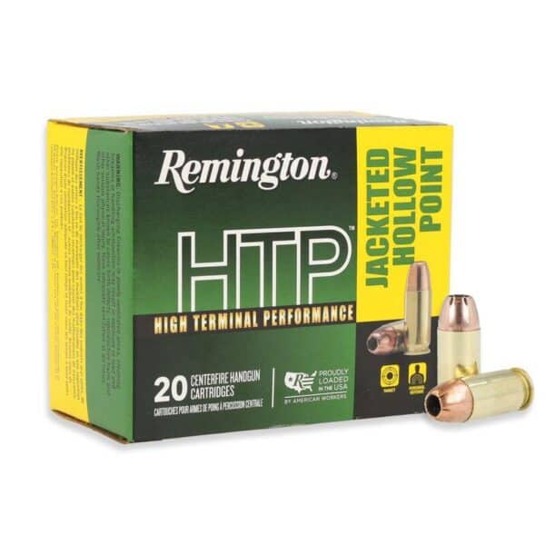 Remington HTP High Terminal Performance Handgun Ammo .45 Auto 185gr JHP 1000 fps 20/ct