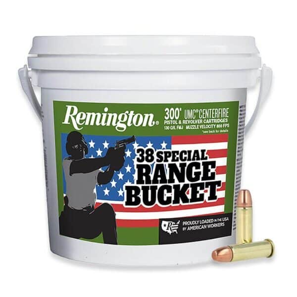 Remington Range Bucket UMC Handgun Ammunition 38 Spl 130 gr. FMJ 800 fps 300/ct