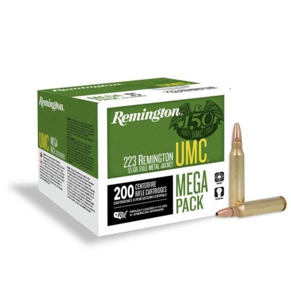 Remington UMC Centerfire Rifle Ammunition .223 Rem 55 gr FMJ 3240 fps 200/ct