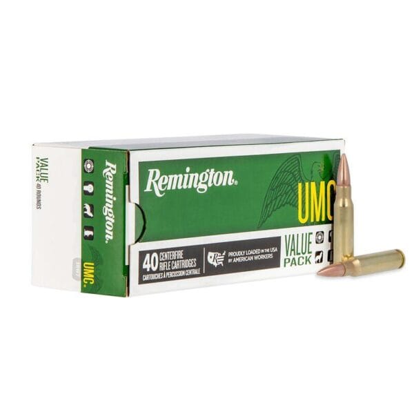 Remington UMC Rifle Ammunition .308 Win 150 gr FMJ 2820 fps 40/ct