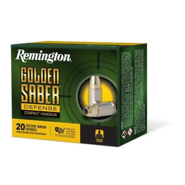 Remington Golden Saber Defense Compact Ammunition .40 S&W 180gr BJHP 785 fps 20/ct