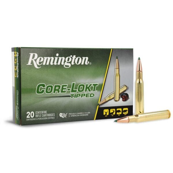 Remington Core-Lokt Tipped Rifle Ammunition .308 Win 150gr PT 2840 fps 20/ct