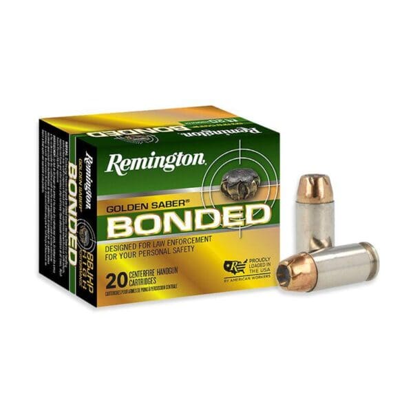 Remington Golden Saber Bonded Handgun Ammunition .40 S&W 180 gr BJHP 1015 fps 20/ct