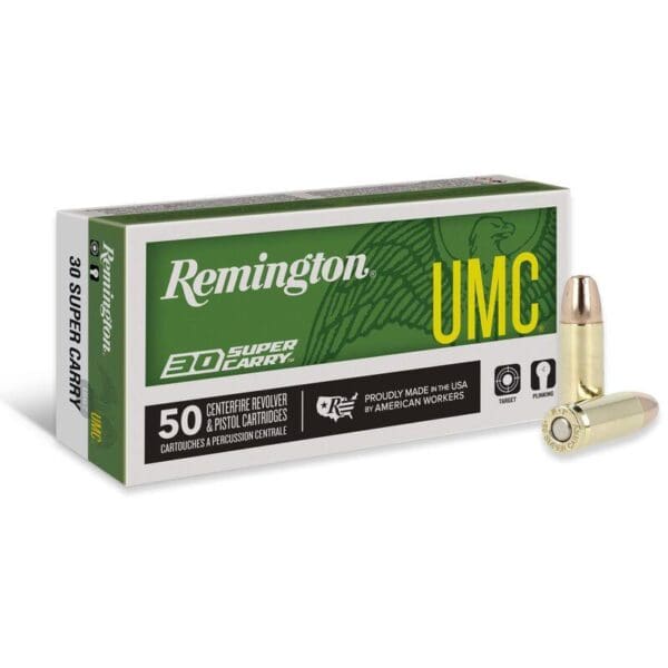 Remington UMC Handgun Ammunition .30 SC 100gr FMJ 1250 fps 50/ct