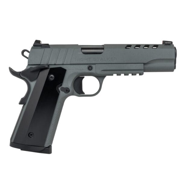 SDS Imports Tisas 1911 Night Stalker Handgun 45 ACP 8rd Magazines (2) 5" Barrel Grey with Black Grips