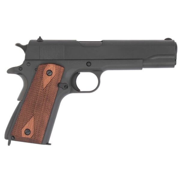 SDS Imports Tisas 1911A1 Army Handgun 9mm Luger 7rd Magazines(2) 5" Barrel Walnut Grips Manganese Phosphate Finish