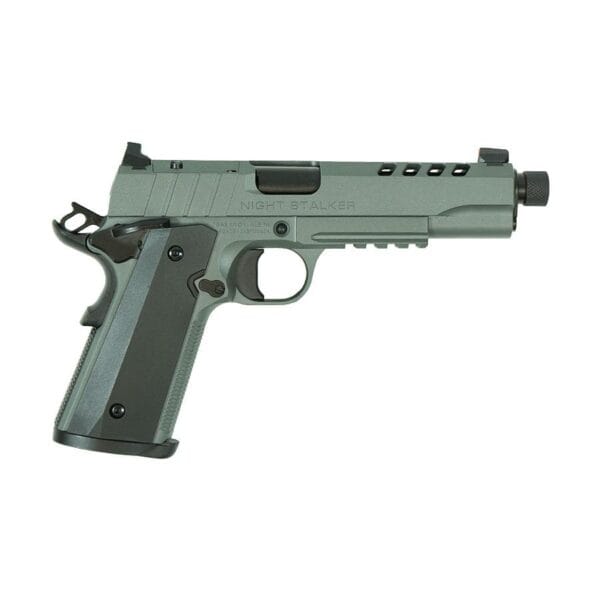 SDS Imports Tisas 1911 Night Stalker SF Handgun 9mm Luger 9rd Magazine(2) 5" Threaded Barrel Grey Cerakote Finish