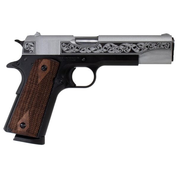 SDS Imports Tisas "Two Tone Filigree Stainless" 1911 A1 Service 45 Handgun .45 ACP 8rd Magazine 5" Barrel