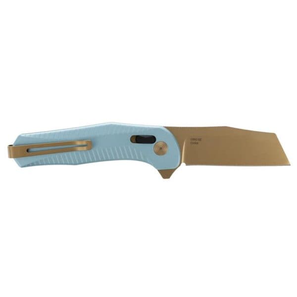 SOG Knives Diverge XR Folding Knife 3" Sheepsfoot Blade Gold and Light Blue Blister Pack