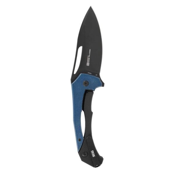 SOG Knives Bulwark FLK Folding Knife 3" Drop Point Blade Blue Presentation Box