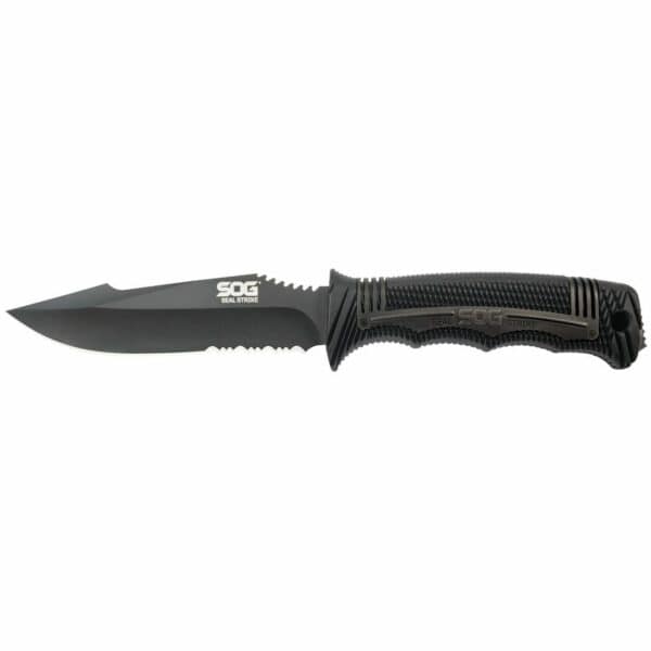 SOG SEAL Strike Knife 4.9" Partially Serrated Blade Black