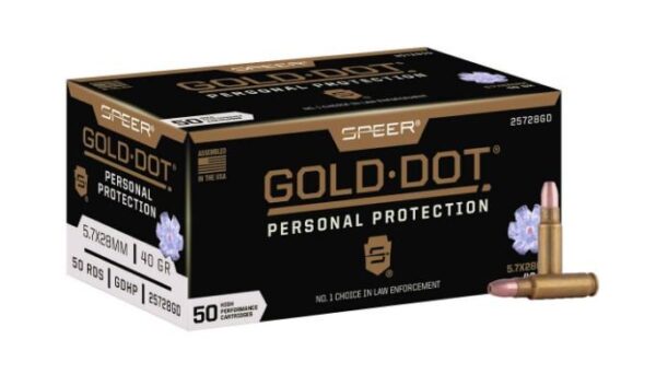 Speer Gold Dot Handgun Ammunition 5.7X28mm 40gr HP 50/ct