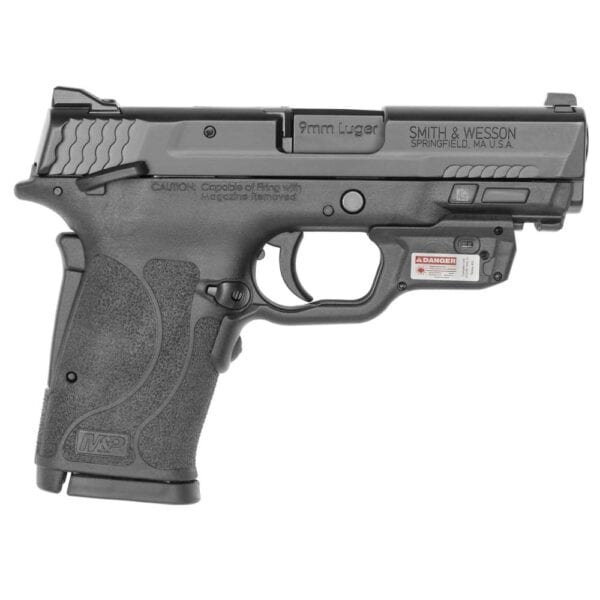 S&W M&P 9 SHIELD EZ Manual Thumb Safety Handgun 9mm Luger 8rd Magazine 3.75" Barrel with Crimson Trace Red Laserguard