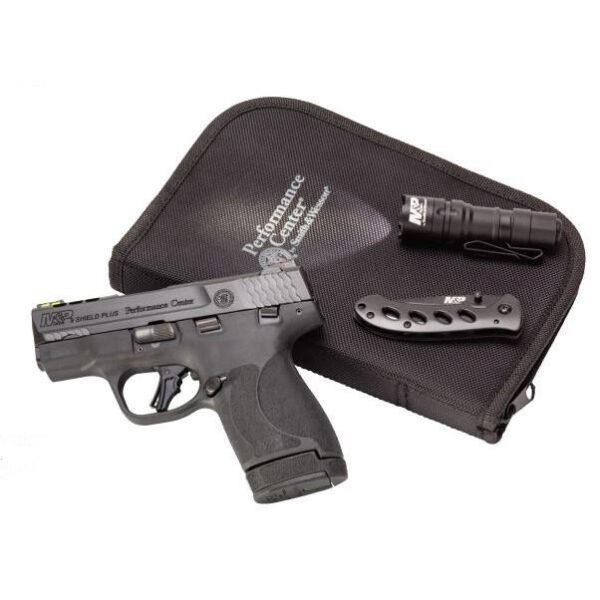 S&W Performance Center M&P 9 Shield Plus with Carry Kit 9mm Luger 10rd & 13rd Magazines (2) 3.1" Ported Barrel Black