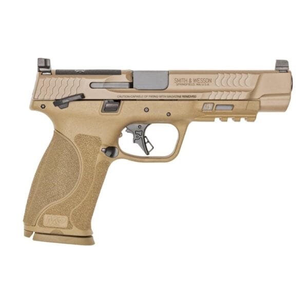 Smith & Wesson M&P 9 M2.0 Full Size Handgun 9mm Luger 17rd Magazine 5" Barrel FDE Optics Ready