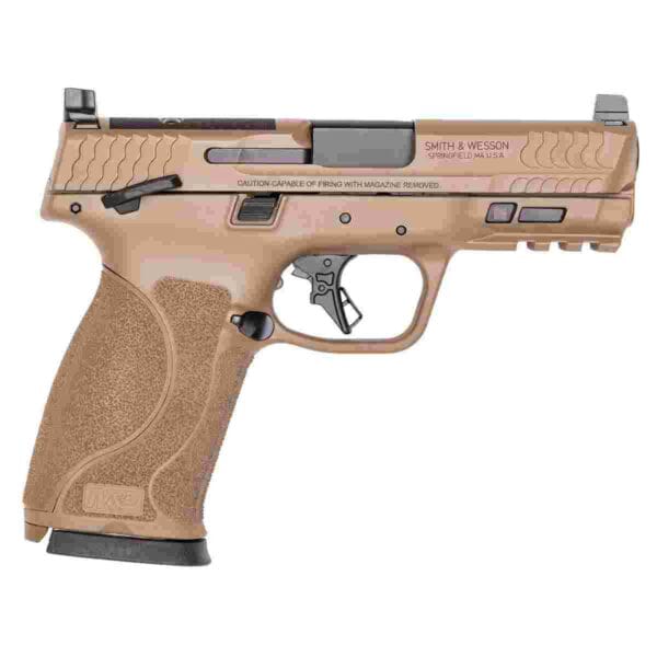 Smith & Wesson M&P 10mm M2.0 Optic Ready Handgun 10mm Auto 15rd Magazine 4" Barrel Thumb Safety FDE