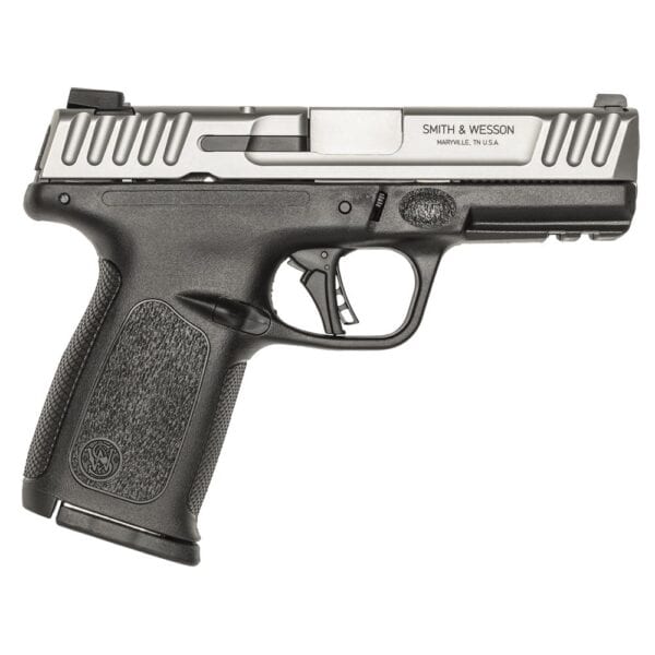 Smith & Wesson SD40 2.0 Handgun .40 S&W 10rd Magazine 4" Barrel 2-Tone Black and Silver No Thumb Safety Compliant