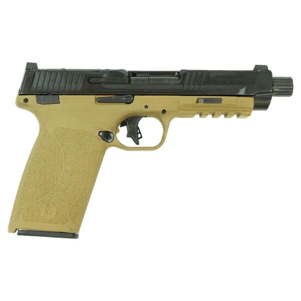 S&W M&P Handgun 5.7x28mm 22rd Magazines (2) 5" Threaded Barrel FDE Optic Ready No Manual Safety