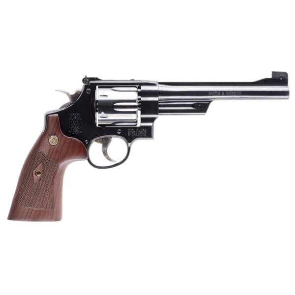 Smith & Wesson Model 25 N Frame Series Handgun .45 Colt 6rd Capacity 6.5" Barrel Blued with Wood Grip