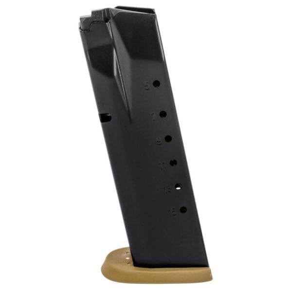 Smith & Wesson Steel M&P40 M2.0 Handgun Magazine Black w FDE Base .40 S&W 15/rd