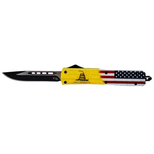 Templar Knife Slim Knife 3-1/2" Drop Point Blade Don't Tread on Me US Flag