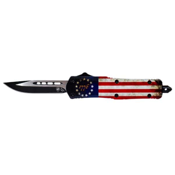 Templar Knife Small Knife 2-3/4" Drop Point Blade Betsy Ross Flag