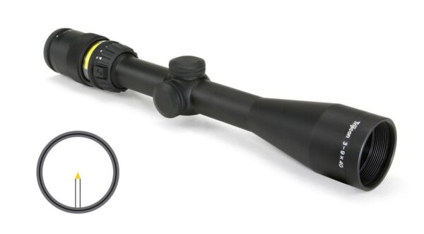 Trijicon Accupoint Rifle Scope - 3-9x40mm Amber Triangle Post Reticle w/BAC 33.8-11.3' FOV 3.6-3.2" ER Matte