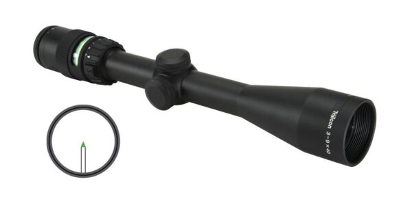 Trijicon Accupoint Rifle Scope - 3-9x40mm Green Triangle Post Reticle w/BAC 33.8-11.3' FOV 3.6-3.2" ER Matte