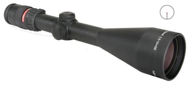 AccuPoint 2.5-10x56 Riflescope w/ BAC Red Triangle Post Reticle 30mm Tube