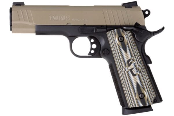 Taurus PT1911 Commander Cerakote Mill Spec Sand .45 ACP 8rd Magazine 4.20" Barrel  VZ Grip