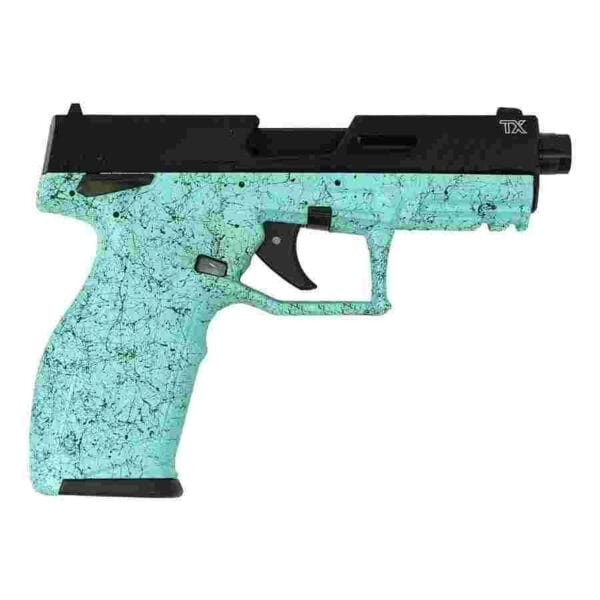 Taurus TX22 Gen 2 Handgun .22 LR 10rd Magazines (2) 4.16" Barrel Cyan Splatter BK/BK Optics Ready