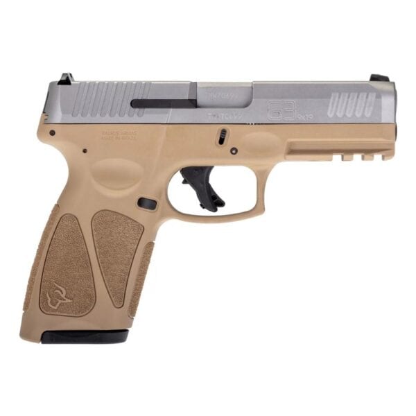 Taurus G3 Full Size Handgun 9mm Luger 17/rd 4" Barrel Stainless Steel and Tan with Steel Sights