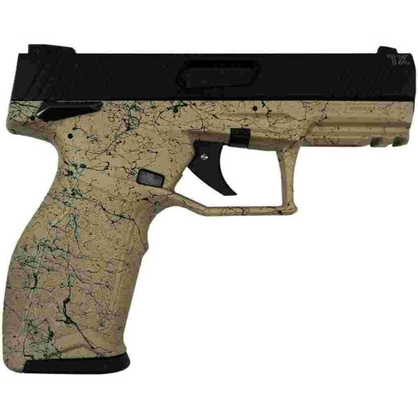 Taurus TX22 Handgun 22LR 16rd Magazines (2) 4" Barrel Black Slide FDE Frame with Black Splatter