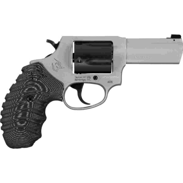 Taurus Defender 605 Handgun 357 Mag/38 Spl+P Matte 5rd Capacity 3" Stainless Steel Barrel Black Cylinder  VZ Grips