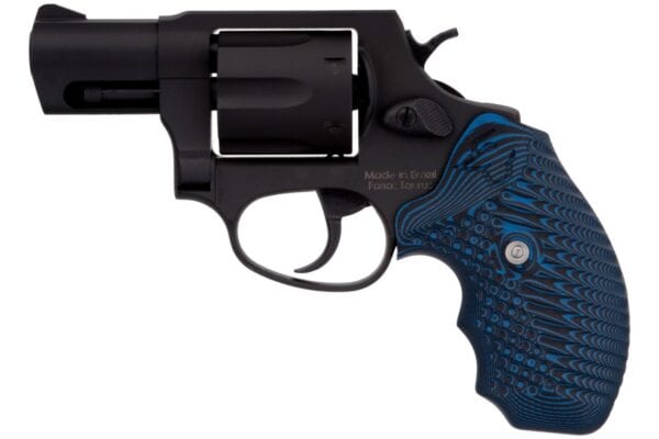 Taurus 856 Handgun .38 SPL 6rd Capacity 2" Barrel Black Frame VZ Black/Blue Cyclone Grip