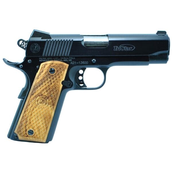 TriStar American Classic Commander 1911 Handgun 9mm Luger 10rd Magazine 4.25" Barrel Black with Wood Grip